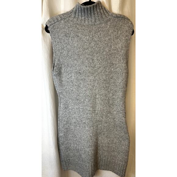 NWT Steve Madden Karissa Turtleneck Sleeveless Mockneck Sweater Dress Gray Sz M - Picture 3 of 5